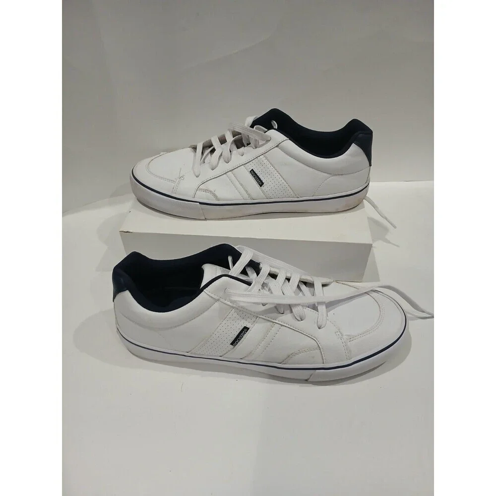Dockers White Navy Casual Sneakers Men’s Size 11 Lace Up Low Top Shoes